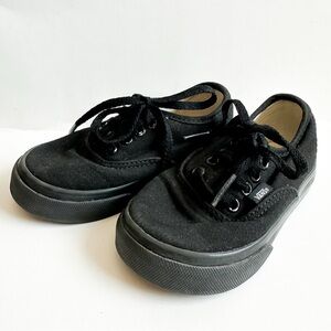 VANS Kids Black Sneakers - Size 6.5